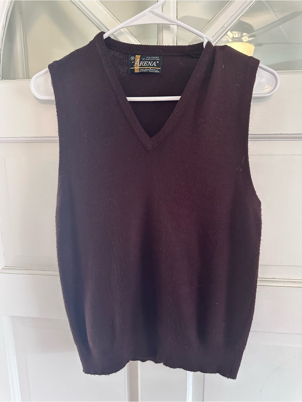 Vintage Brown Knit Sweater | 100% Orlon Acrylic